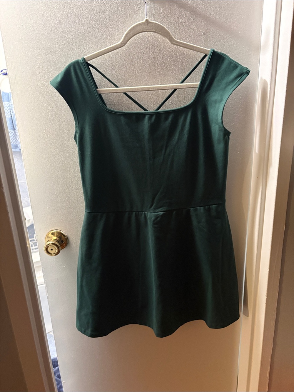 wild fable Classic Emerald Cap-Sleeve A-Line Dress